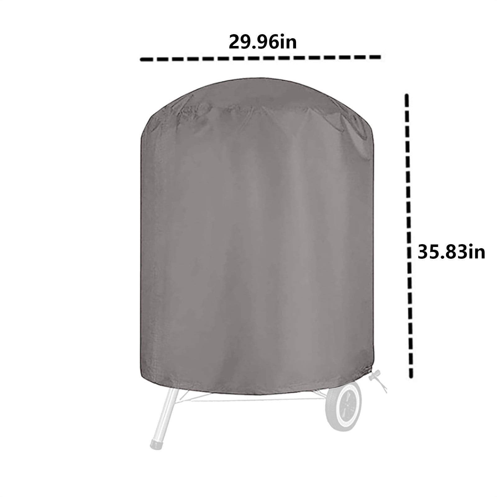JeashCHAT Grill Cover , Round Kettle BBQ Grill Cover, Heavy Duty
