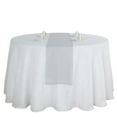 thumbnail image 3 of Efavormart 12"x108" SILVER Premium Faux Linen Runner, Slubby Textured Wrinkle Free Table Runner, 3 of 5