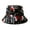 black - hat, variant on Reversible Bucket Hat with Christmas Print, Double Sided Sun Hat for Outdoor Holiday Travel