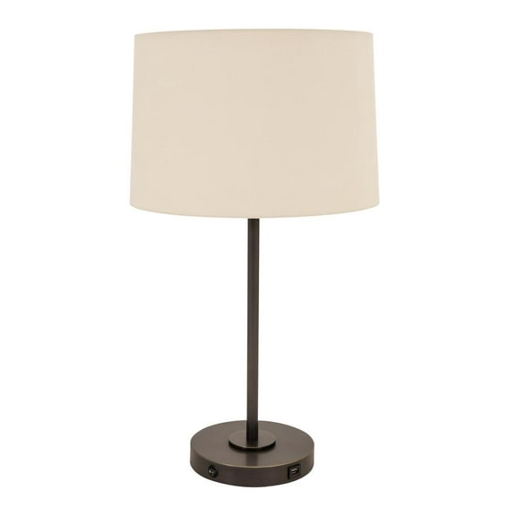 House of Troy Brandon Table Lamp with USB Port in Oil Rubbed Bronze