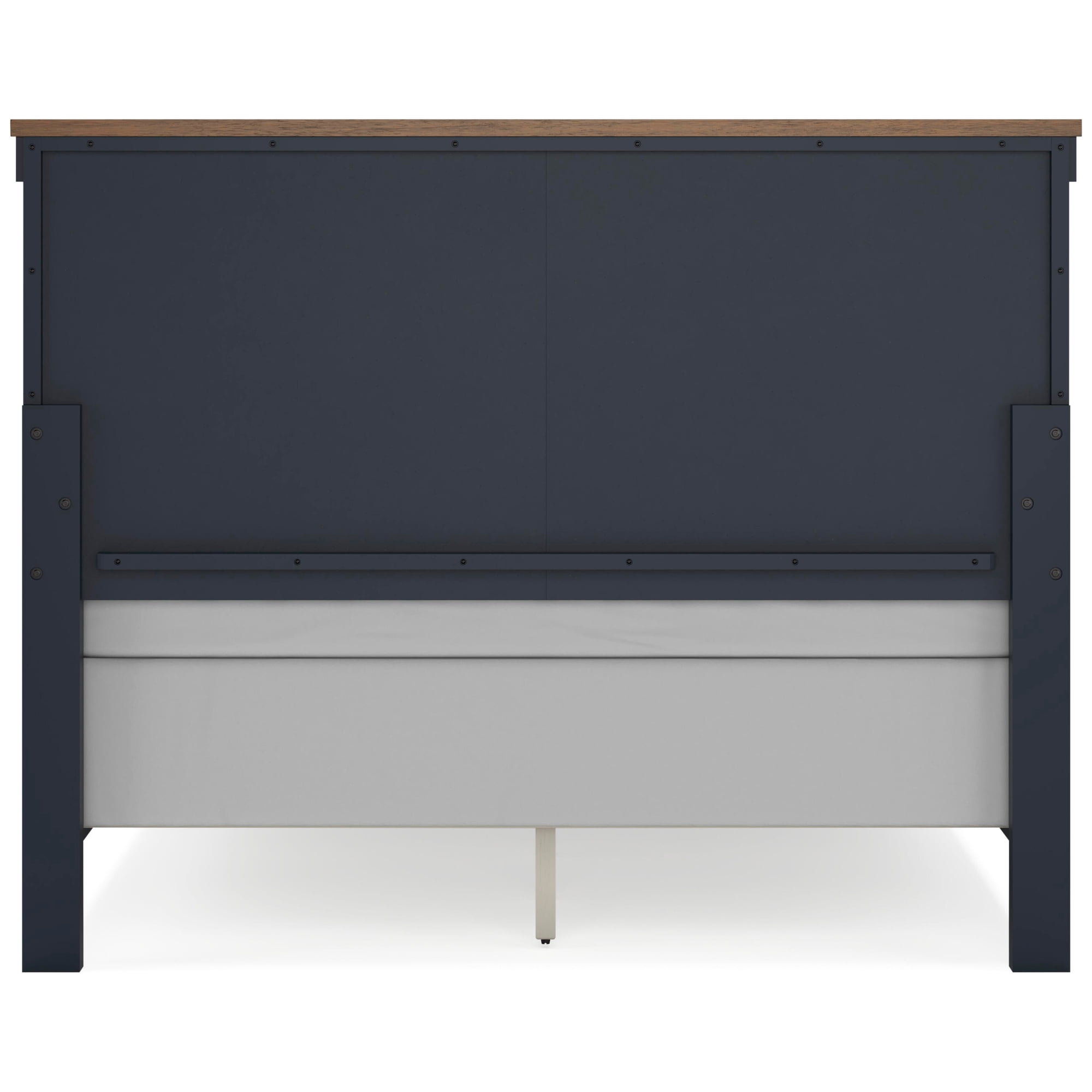 Signature Design by Ashley Landocken Queen Panel Headboard, Two-Tone Blue and Brown Shaker Style