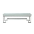 thumbnail image 2 of Pangea Home Laurence 18" Stainless Steel Bench in Silver & Faux White Gator, 2 of 3
