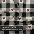 thumbnail image 6 of Checkered Valentines Tablecloth Round 60 Inch,Black Plaid Table Cloth,Stain Resistance Polyester Red Heart Valentine''s Day Table Covers for Kitchen Dining,Small Tablecloth for Parties Picnic, 6 of 6