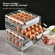 thumbnail image 5 of Organizador de Almacenamiento - Contenedor con Tapa y Asa, Organizador de Plástico para Nevera, Cestas Organizadoras Transparentes para Nevera, Bandeja Apilable, 5 of 7