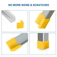 thumbnail image 5 of 10 Pcs Yellow Plastic Angle Iron Foot Pad L Shaped Edge Leg Cover 25mmx25mm, 5 of 7