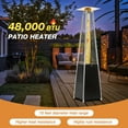 thumbnail image 6 of FOOWIN Patio Heater, 48000 BTU Outdoor Pyramid Patio Heater for Outdoor Use, Black, 6 of 8