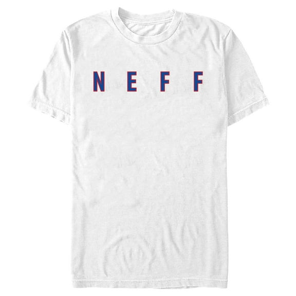 Men's NEFF Simple Blue and Red Logo  Graphic T-Shirt