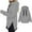 Gray, variant on Womens Long Sleeve Zipper Slit Oversized Sweatshirt Casual Pullover Zipper Hoodies Fall Clothes