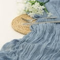 thumbnail image 4 of Gauze Table Runner Wedding Party Decor 90X400Cm Blue Runner American Style Festive Table Accent High-Quality Fabric Event Supply Table Centerpiece,Ccwuwei, 4 of 8