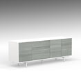 thumbnail image 5 of Atlas 78" x 28" Highboy Modern TV Stand Cabinet And Sideboard - White Frame, Grey Door/Drawers, White Base, 5 of 8