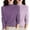 Purple, variant on ManxiVoo Women's Soft Comfortable Round Neck Pullover Sweater Set for Autumn Winter Cozy Knitwear L Size Orange