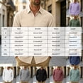 thumbnail image 3 of Linen Shirts for Men Long Sleeve, Casual Summer Button Down Shirt Tops, Fashionable Loose Breathable Solid Color, Grey l, 3 of 6