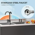 thumbnail image 4 of Ktaxon Stainless Steel Double Bowl Utility Sink, Free Standing Sink with Faucet, Perfect for Laundry Room, Kitchen, Restaurant, Garage, Backyard, 23"D x 48"W x 39"H, 4 of 8