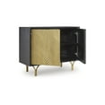 thumbnail image 5 of Signature Design by Ashley Tayner Accent Storage Cabinet with Gold Finish Doors, Black Frame, 5 of 7