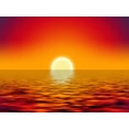 thumbnail image 2 of Yellow Sun over Ocean Wall Mural by Wallmonkeys Peel and Stick Graphic (18 in W x 14 in H) WM295504, 2 of 4