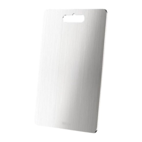 Tabla de cortar de acero inoxidable para cocina, doble cara, premium, moderna y fácil de usar. 25 cm x 15 cm