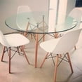 thumbnail image 1 of Heavenly Collection | Eiffel Glass Dining Table 36” Diameter for Dining Rooms or Outside Spaces, 1 of 9
