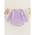 thumbnail image 4 of Wassery Newborn Baby Boy Girl Knitted Jumpsuit Ribbed Long Sleeve Romper Overalls 3M 6M 9M 12M Infant Fall Sweater Bodysuit, 4 of 8