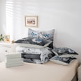 thumbnail image 6 of Homewish Flying Blue Butterflies Bedding Comforter Set 7 Pieces for Female Men Adults,Floral Daisy Full Bedding Set Lightweight,Chic Flowers Fitted Sheet Flat Sheet,Breathable Home Decor,Reversible, 6 of 8