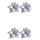 thumbnail image 1 of Inteprter 2 Piezas 25cm Glitter Poinsettia Guirnalda Guirnalda Flores Artificiales Plata 2Conjunto, 1 of 6