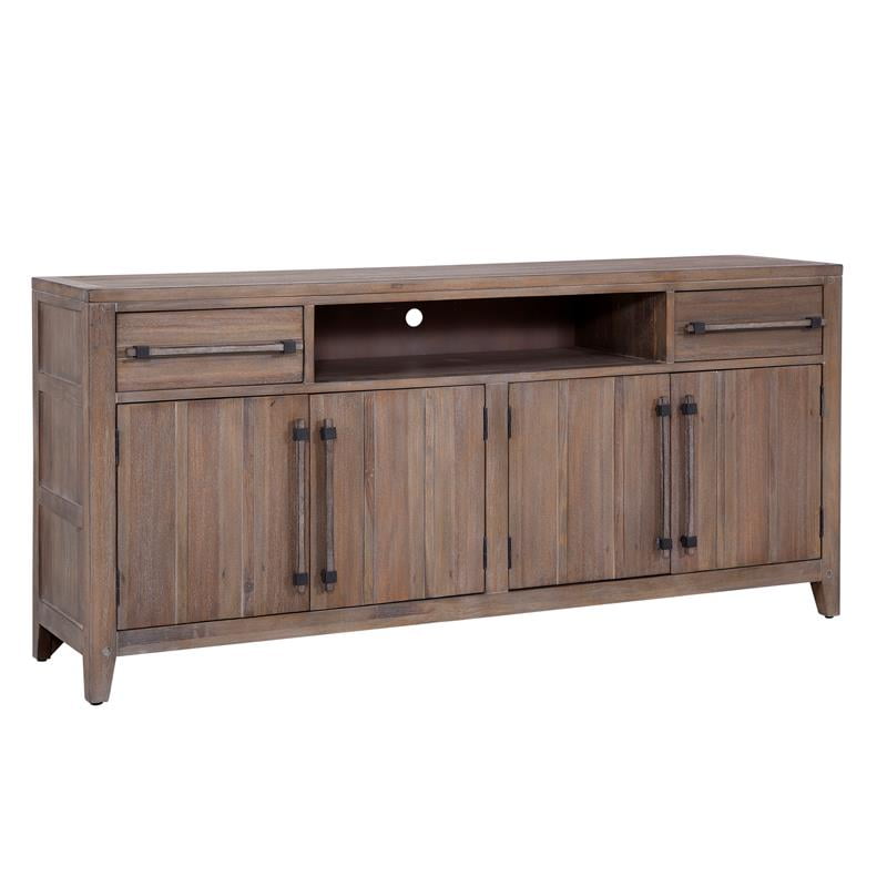 Aurora Weathered Gray 68inch Wood TV Console