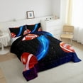 thumbnail image 3 of Erosebridal American Football Bedding Sets Queen with Comforter,Rugby Sports Game Duvet Insert,Dream Aurora Comforter Sets Queen Size,Ultra Soft Bedroom Decoration Reversible,3pcs, 3 of 8