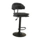 thumbnail image 2 of Taburete de bar, taburete de mostrador ajustable moderno con respaldo, taburete alto, silla de bar para isla de cocina, comedor, cafetería, pub Pedal de pierna negra, 2 of 8