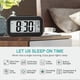thumbnail image 2 of Digital Alarm Clock Morning,Silent Battery Operated Large LED Display Temperature Calendar(Black), 2 of 5
