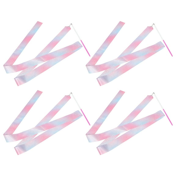 4 Pcs Hand Streamers Ribbon Toys for Kids Child Toddler Pink