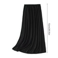 thumbnail image 5 of Yokua Womens Basic Solid Color Half Slips Underskirt Elastic Waist Midi Long Skirt, 5 of 11