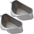 thumbnail image 1 of 2 Pcs Panier Passoire d'Évier, 10 Pouces X 5.5 Pouces Triangle Panier Passoire d'Évier de Cuisine, Panier Passoire d'Angle pour Évier Passoire Alimentaire Ou Support de Rangement, 1 of 5