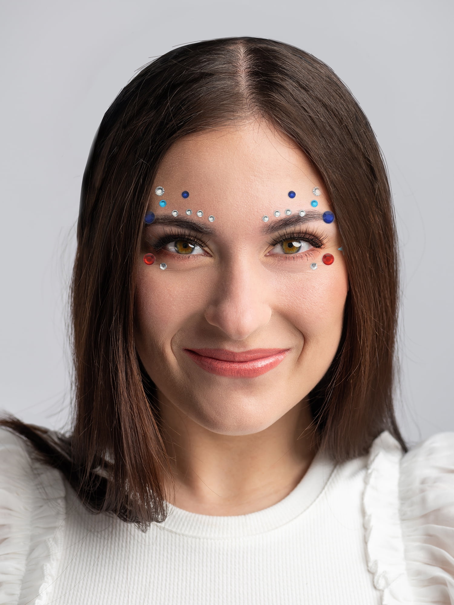 Way to Celebrate Americana Starry Face and Hair Gem Set