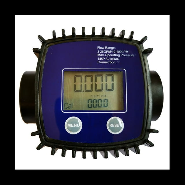 Medidor de Flujo de Combustible de Aceite de Turbina K25 Medidor de Flujo de Agua Medidor de Flujo LCD Medidor de Flujo de LíQuido de TuberíA Sensores 2.3-3.3VA Azul
