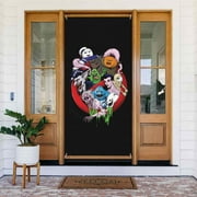 Animation Ghostbusters Door Cover Decorated Banner Tapestry Home Decoration Holiday Party Supplies Door Banner Porch Sign Banner 72.8 x 35.4 Inch