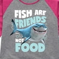 thumbnail image 3 of Fish Are Friends - Toddler And Youth Girls Raglan Graphic T-Shirt, 3 of 5