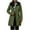 Green, variant on Hueook Womens Winter Coats Women's Solid Color Long-sleeved Hooded Fashion Padded Jacket Green M