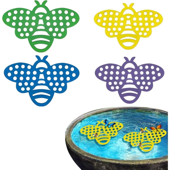 Floating Bee Watering Station, Butterfly Water Feeder for Outdoor Garden, Pollinator Insect Waterer for Bees & Butterflies, Thirsty Pollinator Support(RL 4 PCS)
