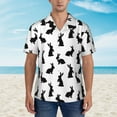 thumbnail image 4 of Balery Black Rabbit Print Men's Hawaiian Shirts Short Sleeve Beach Shirt Relaxed Fit Vacation Button Down Shirts-XX-Large, 4 of 9