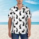thumbnail image 2 of Balery Black Rabbit Camisas hawaianas de manga corta para hombre, camisas playeras de corte holgado, camisas de vacaciones con botones,XX-Large, 2 of 7