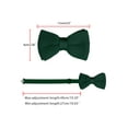 thumbnail image 2 of INSPIRE CHIC Men's Pre-Tied Bow Ties Adjustable Strap Solid Color Knitted Bowtie Deep Green, 2 of 5