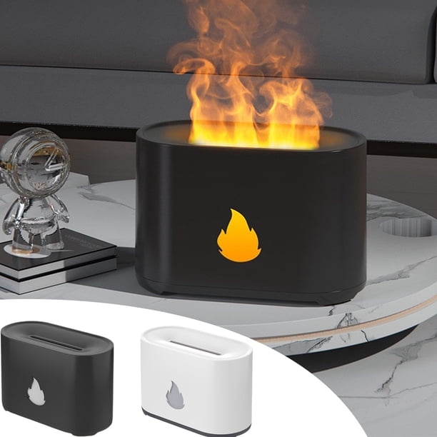 Difusor Usb con Efecto de Llama, Vapor Relajante de Aromaterapia, Funcionamiento Silencioso, Luz Nocturna Portátil, Spa para Casa o Oficina, Ambiente Romántico, Regalo para Ocasiones Especiales, 16 X
