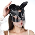 thumbnail image 3 of Máscara de mujer con forma de gato HUOGUO, mascarada de piel negra para mujer, 3 of 5