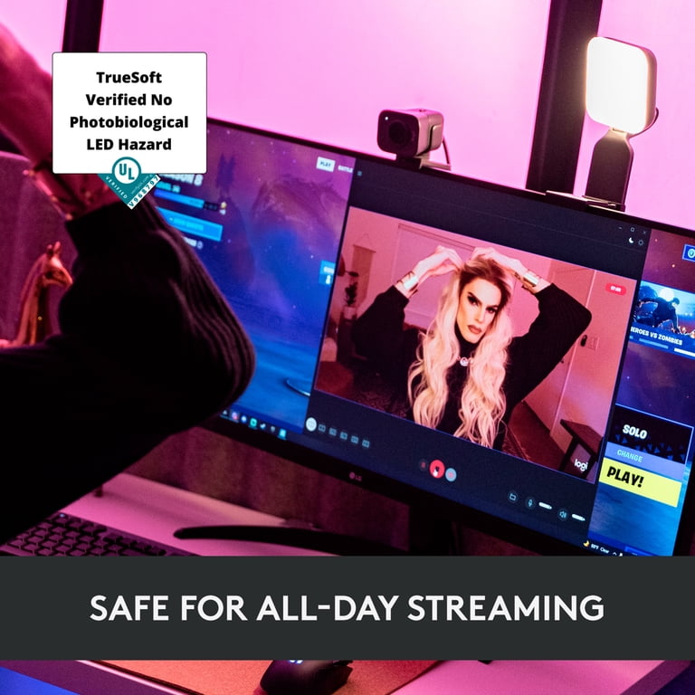 Pack De 2 Logitech Litra Glow – Lampes LED Streaming Premium (boîte Ouverte, Jamais Utilisées)