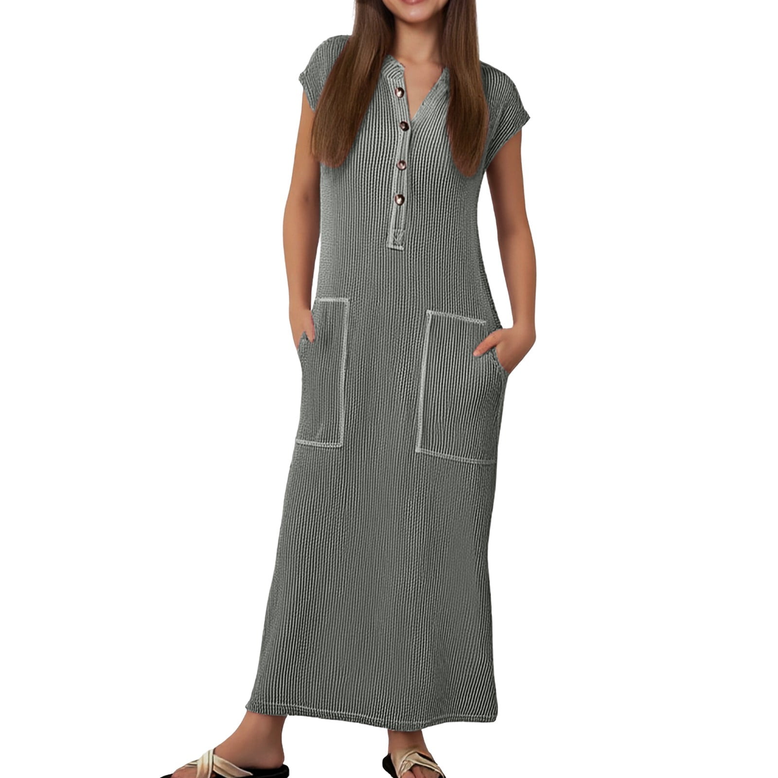 CUPSHE Vestido De Playa Con Cuello Recto Para Mujer, Con Tirantes