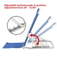 thumbnail image 4 of Dossier d'Invalidité, Pliable Portable en Acier Inoxydable Angle Incliné Réglable Support de Dos pour Lit de Plage pour Personnes Âgées avec Accoudoir pour Lit Sol Voyage, 4 of 7