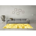 thumbnail image 3 of Ahgly Company Machine Washable Indoor Rectangle Abstract Yellow Modern Area Rugs, 8' x 12', 3 of 4