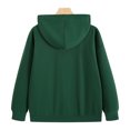 thumbnail image 7 of Mohiass Women Fleece Hoodies Oversized Long Sleeve Comfy Pullover Tops Casual Basic Sweatshirts 2025 Fall Y2K Clothes Dark Green S, 7 of 7