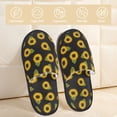 thumbnail image 2 of Balery Sunflowers Pantuflas de Casa de Felpa Silenciosas con Diseño Estampado, Zapatillas Cómodas Antideslizantes de Algodón para Interior-Large, 2 of 8
