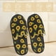 thumbnail image 2 of Balery Sunflowers Pantuflas de Casa de Felpa Silenciosas con Diseño Estampado, Zapatillas Cómodas Antideslizantes de Algodón para Interior-Large, 2 of 8