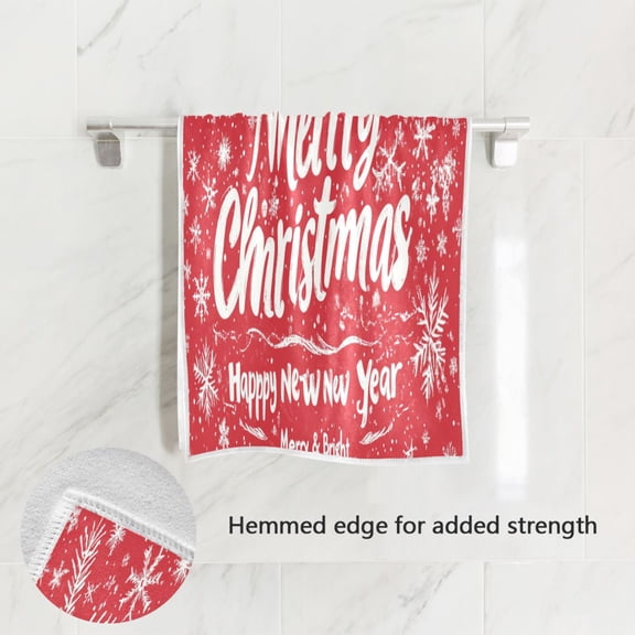 BZSMCE Bath Towel 30 X 15 in Soft Towel Classical Design Merrh Christmas Pattern Design Pattern